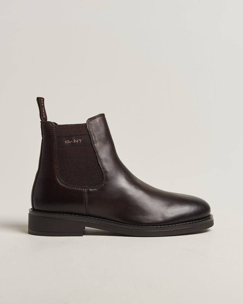 Gant Prepdale Leather Chelsea Boot Dark Brown – Brun
