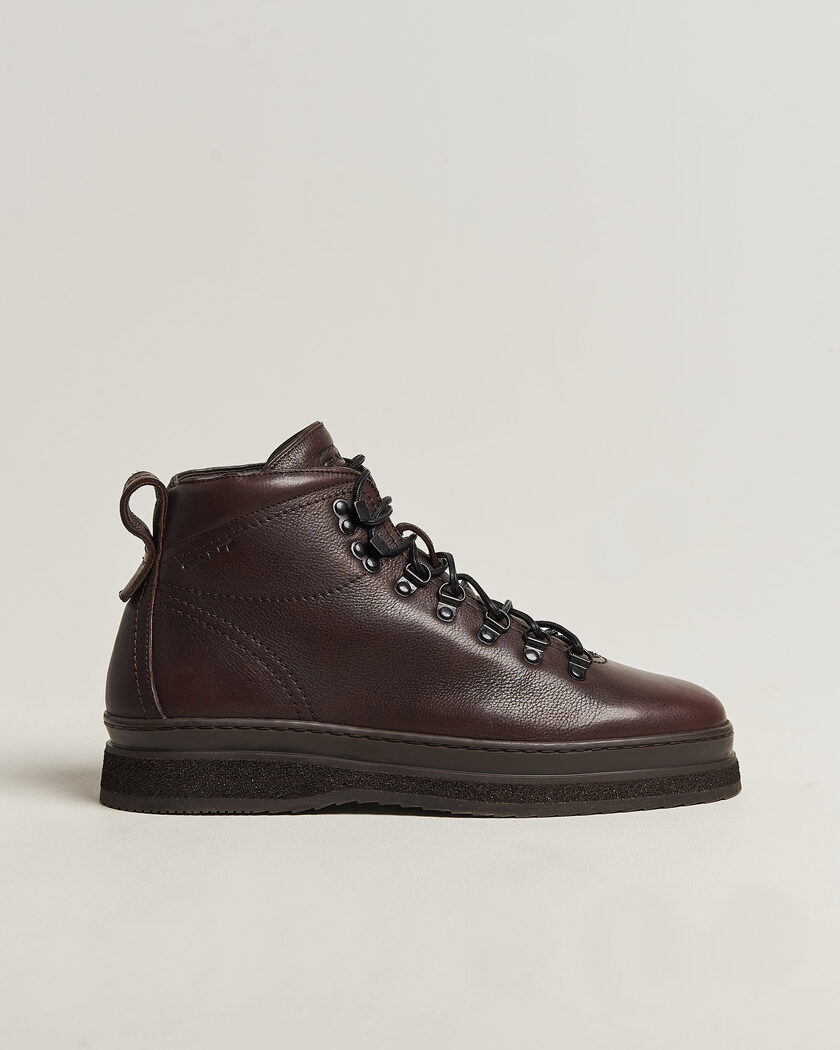 Gant Blistown Shearling Leather Boot Dark Brown – Brun