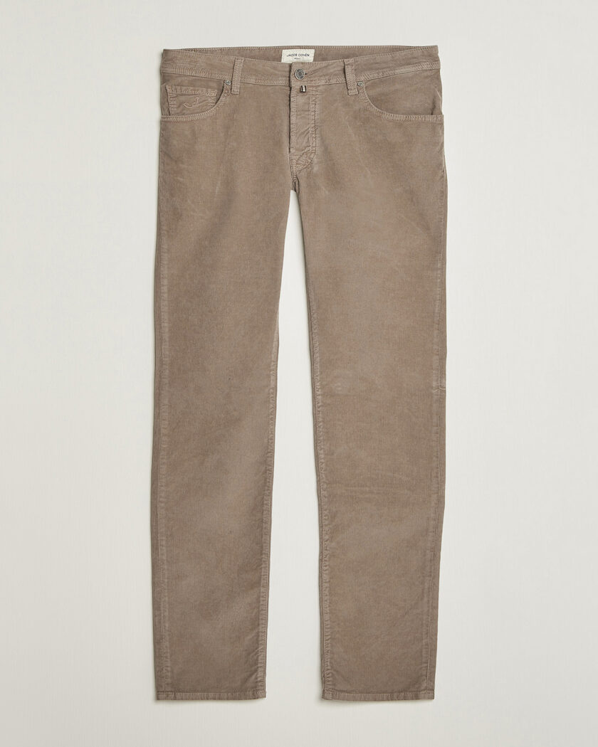 Jacob Cohën Nick Slim Fit Cotton Trousers Grey – Grå