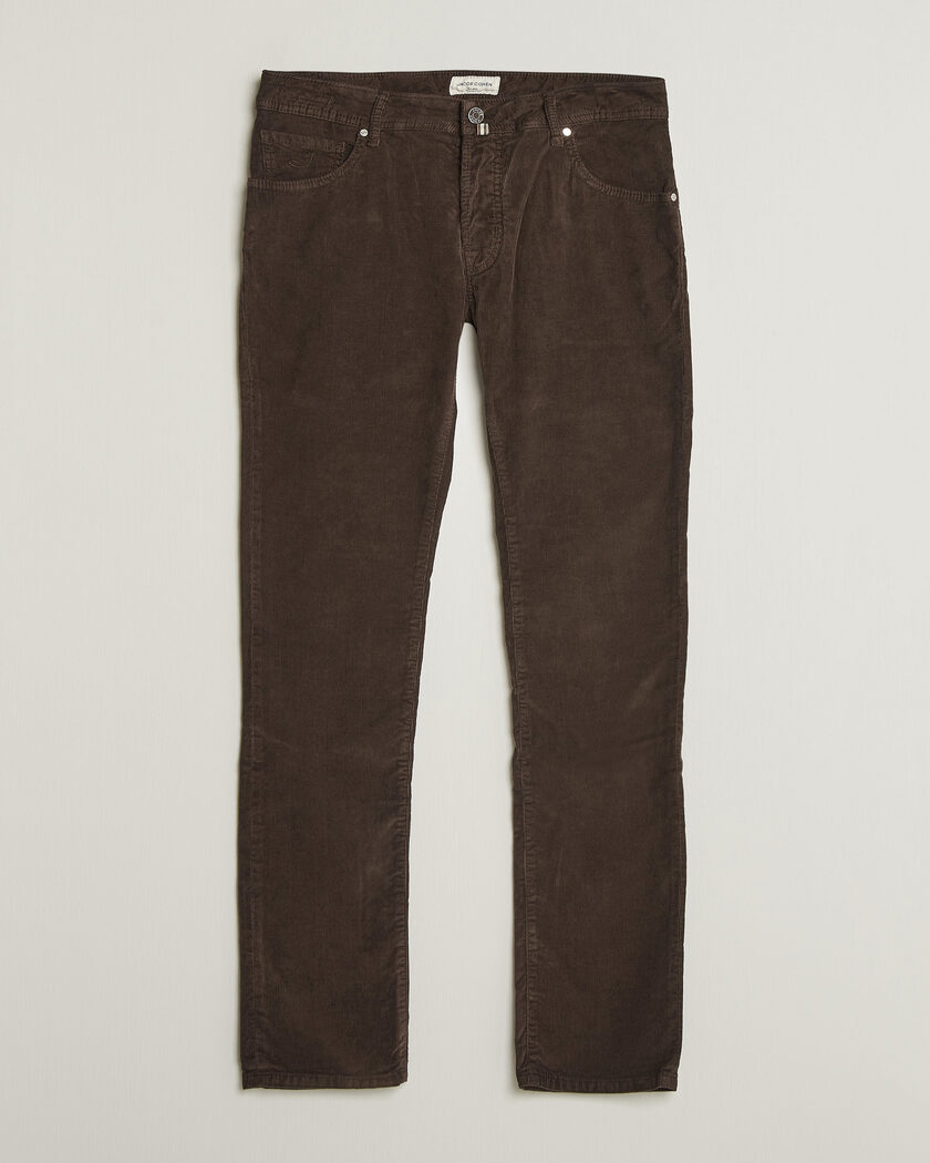 Jacob Cohën Nick Slim Fit Cotton Trousers Brown – Brun