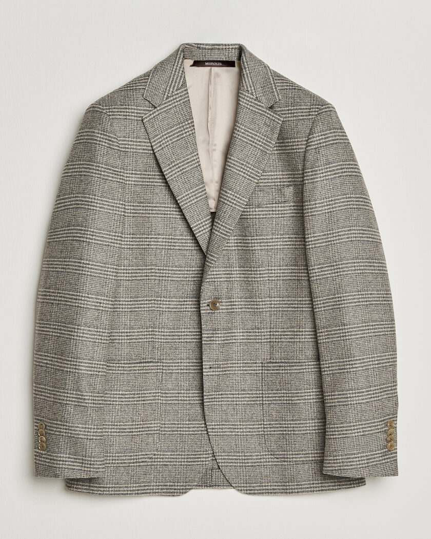 Morris Soft Glencheck Blazer Brown – Brun