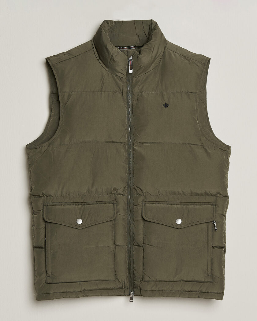 Morris Lennox Puffer Vest Olive – Grøn