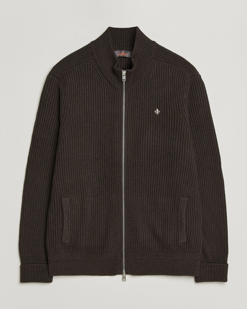 Morris Duncan Zip Cardigan Brown – Brun