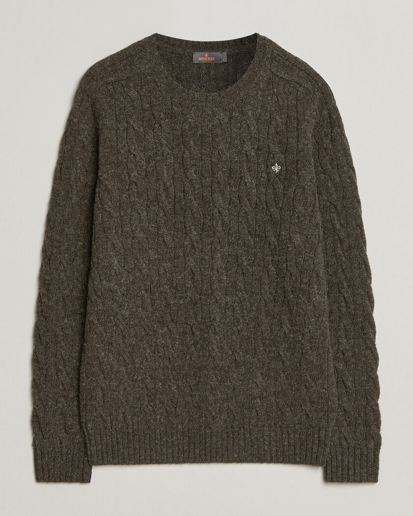 Morris Archard Cable Sweater Brown – Brun