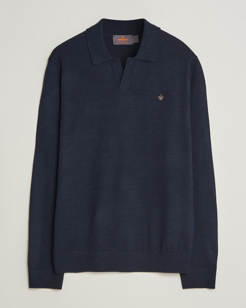 Morris Merino Resort Polo Navy – Blå