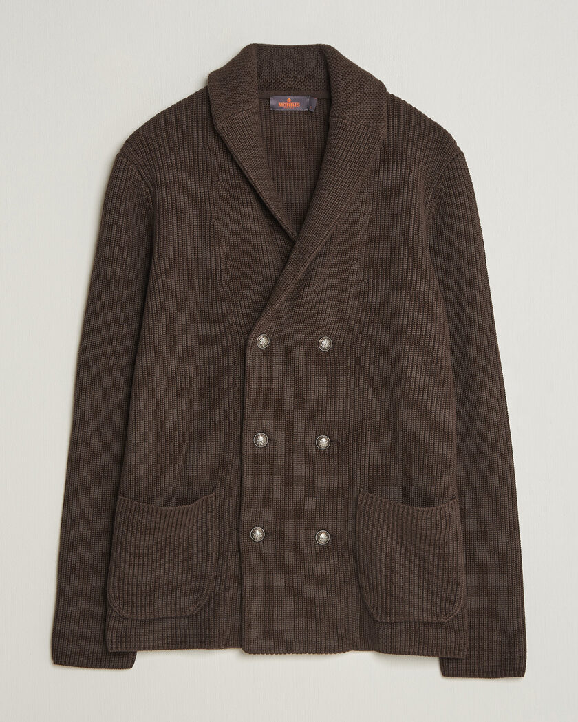Morris Brayden DB Shawl Cardigan Brown – Brun