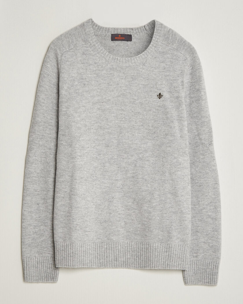 Morris Hertford Lambswool Crew Neck Grey – Grå