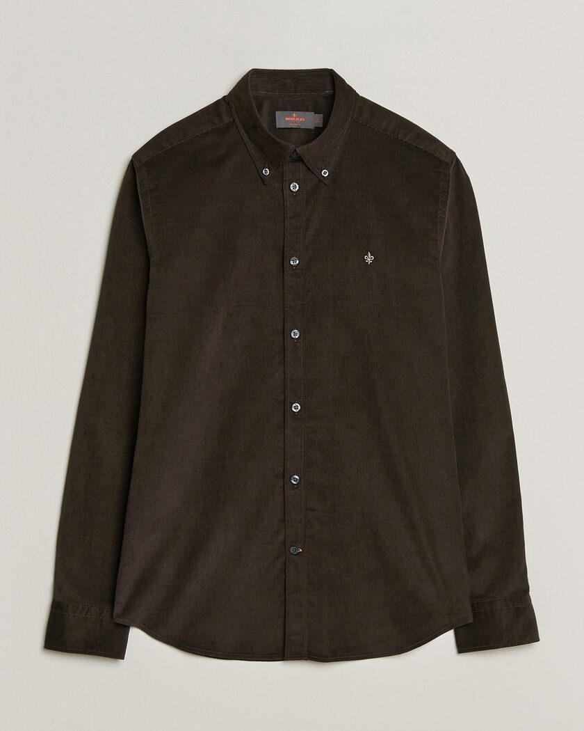 Morris Douglas Cord Shirt Brown – Brun