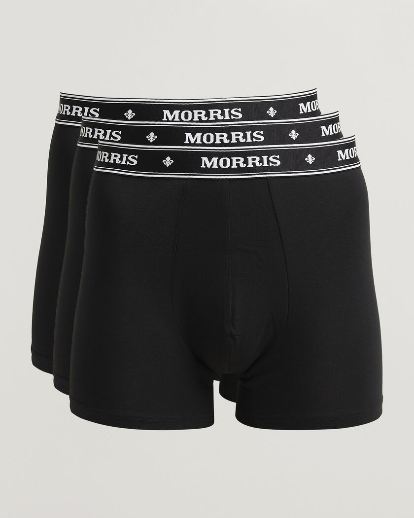 Morris Boxer Brief 3-Pack Black – Sort