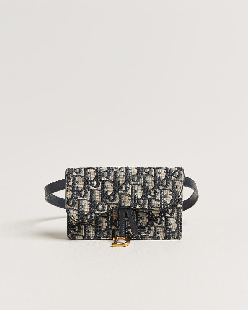 Dior Pre-Owned Saddle Rectangular Belt Bag Blue – Blå