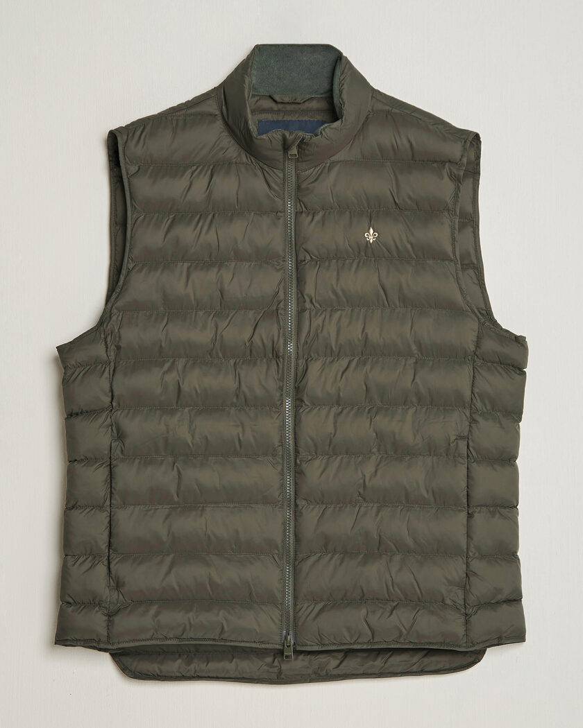 Morris Norfolk Liner Vest Olive – Grøn