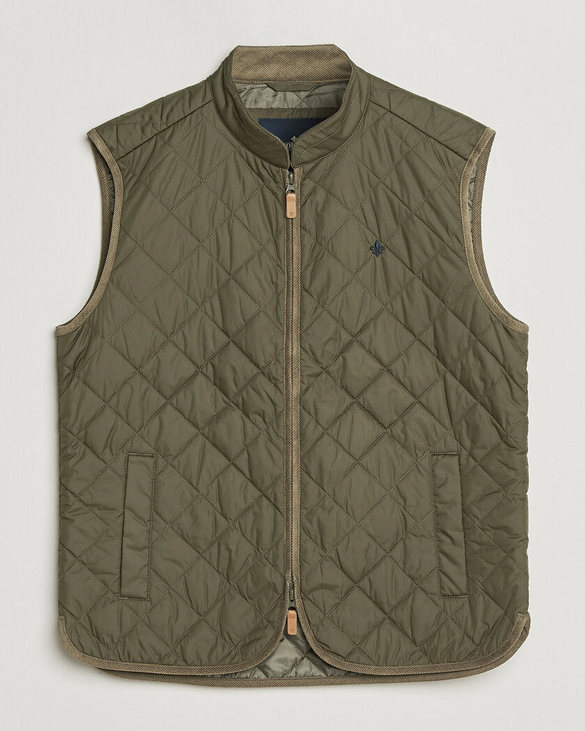 Morris Teddy Quilted Vest Olive – Grøn