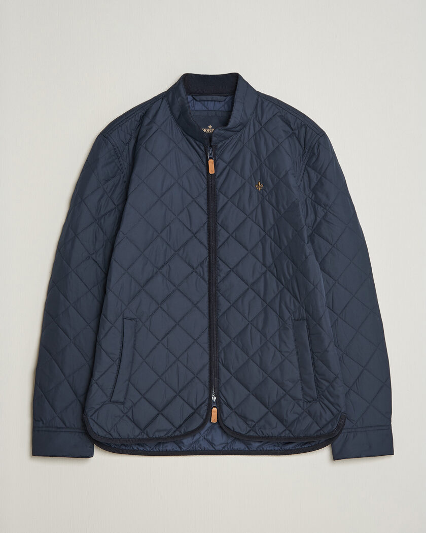Morris Teddy Quilted Jacket Old Blue – Blå