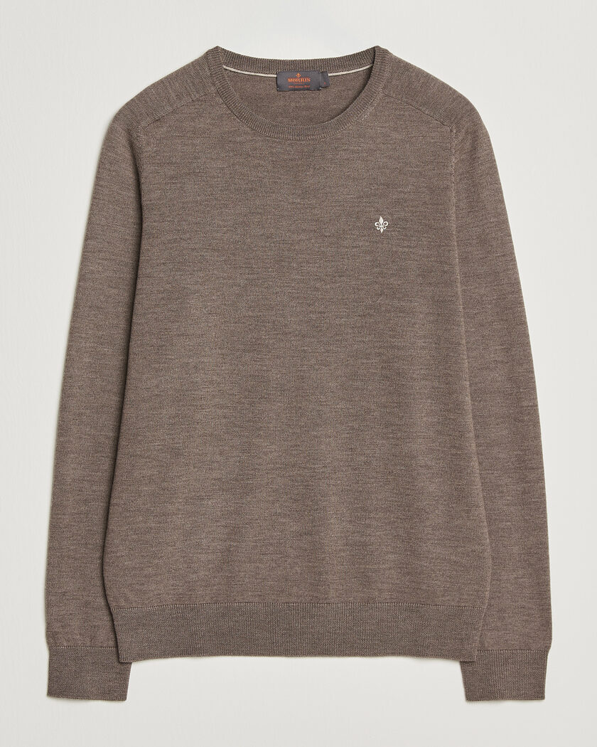 Morris Merino O-Neck Brown – Brun
