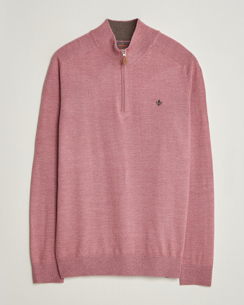 Morris John Merino Half Zip Cerise – Pink