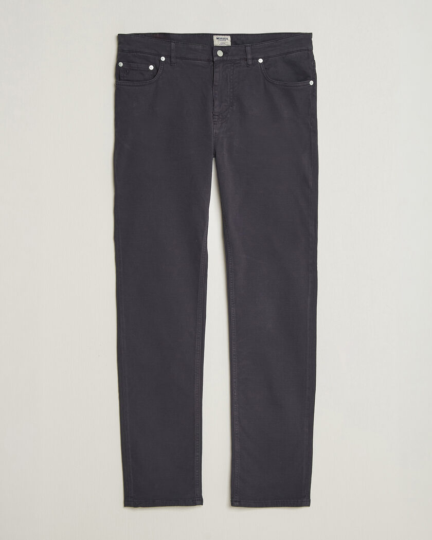 Morris James Brushed 5-Pocket Pant Blue – Blå