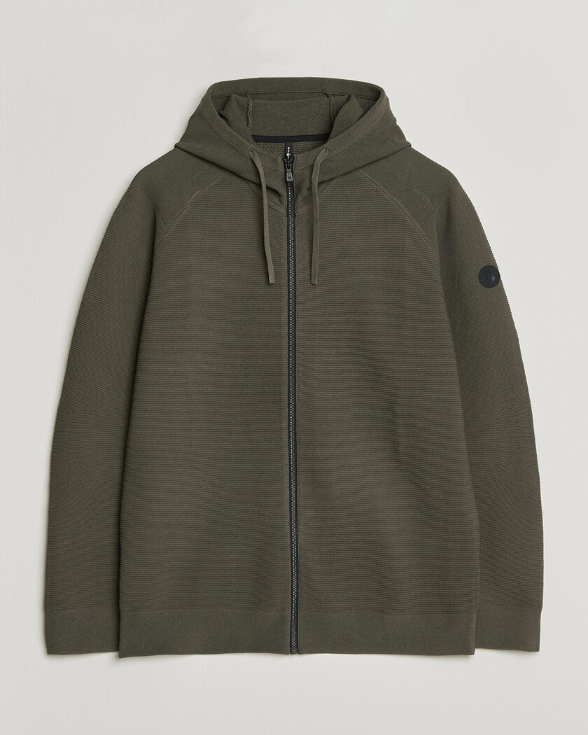 Sail Racing Element Seamless Full Zip Hoodie Mud Green – Grøn