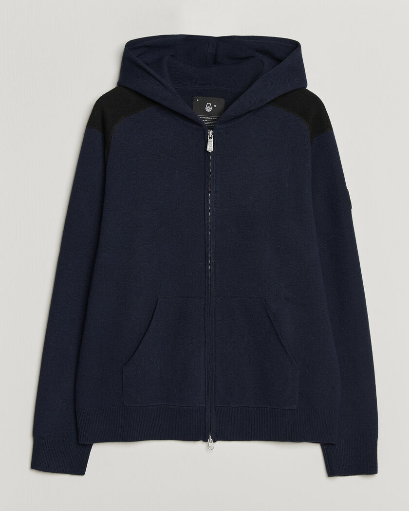 Sail Racing Spine Wool Knitted Full Zip Hoodie Dark Navy – Blå