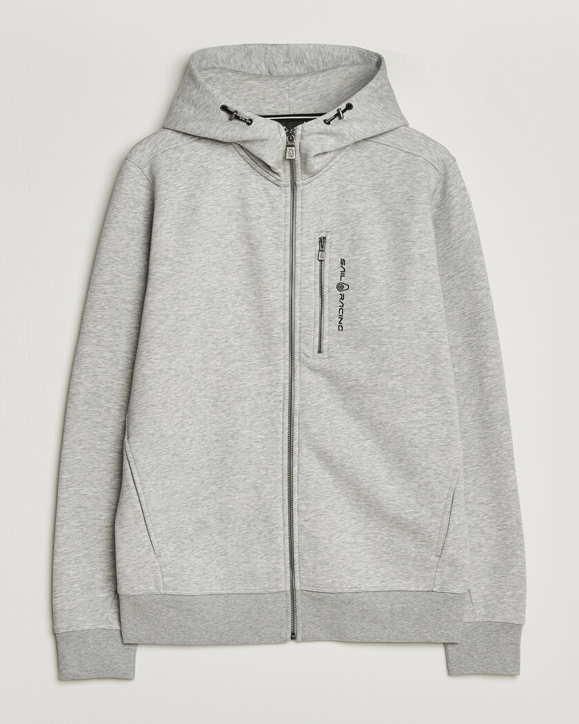 Sail Racing Bowman Full Zip Hoodie Grey Melnage – Grå