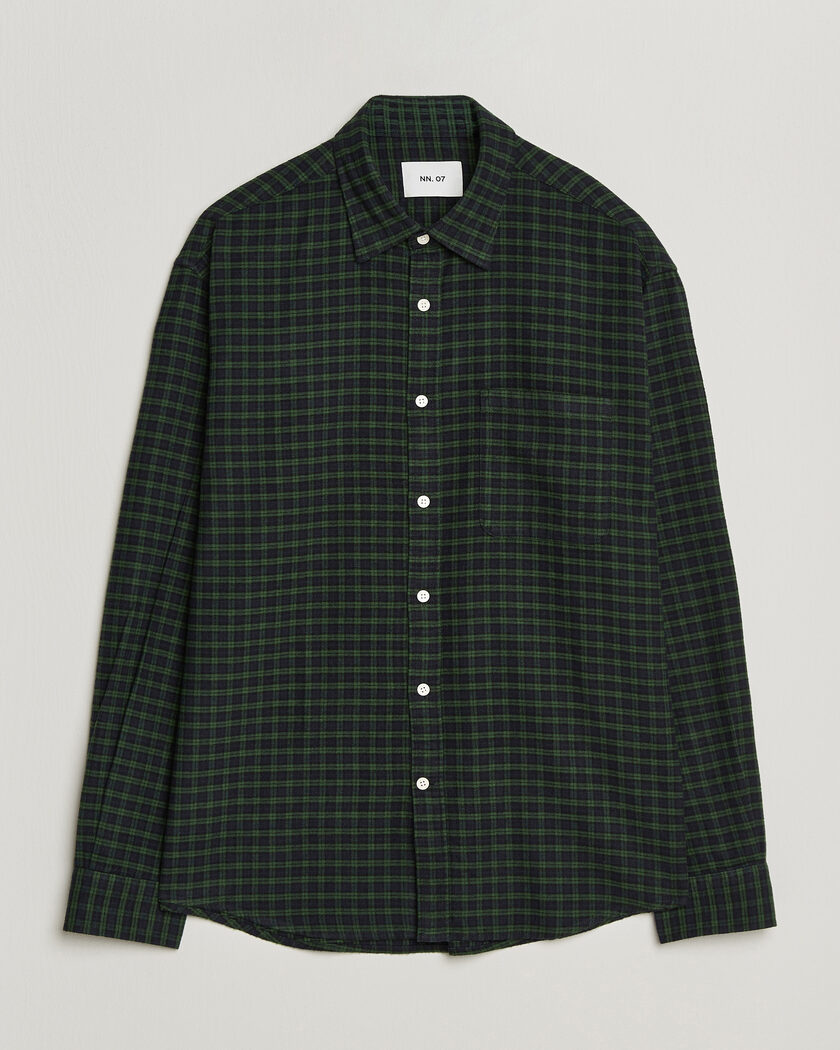 NN07 Deon Flannel Shirt Eden Check – Grøn