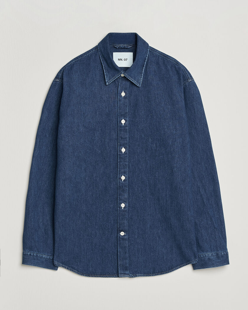 Stone Island Old Effect Garment Washed Zip Overshirt Navy Blue