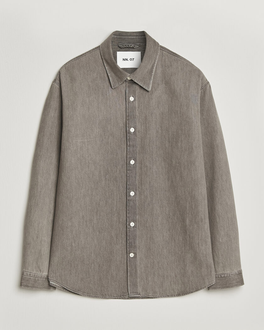 NN07 Casper Denim Overshirt Grey – Grå