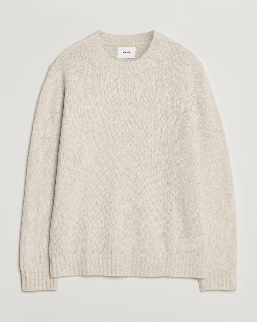 NN07 Lee Wool Knitted Sweater Ivory – Hvid