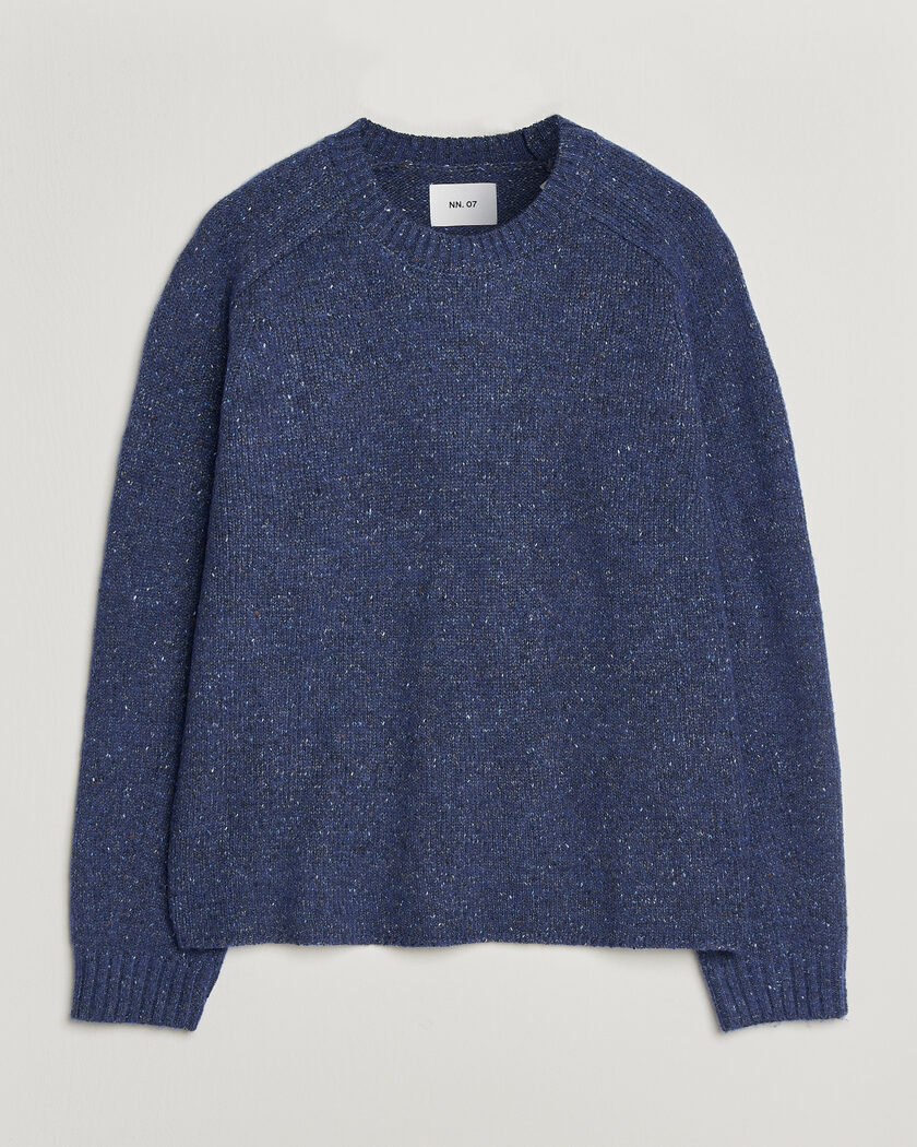 NN07 Jim Neps Wool Knitted Sweater Blue Ignition – Blå
