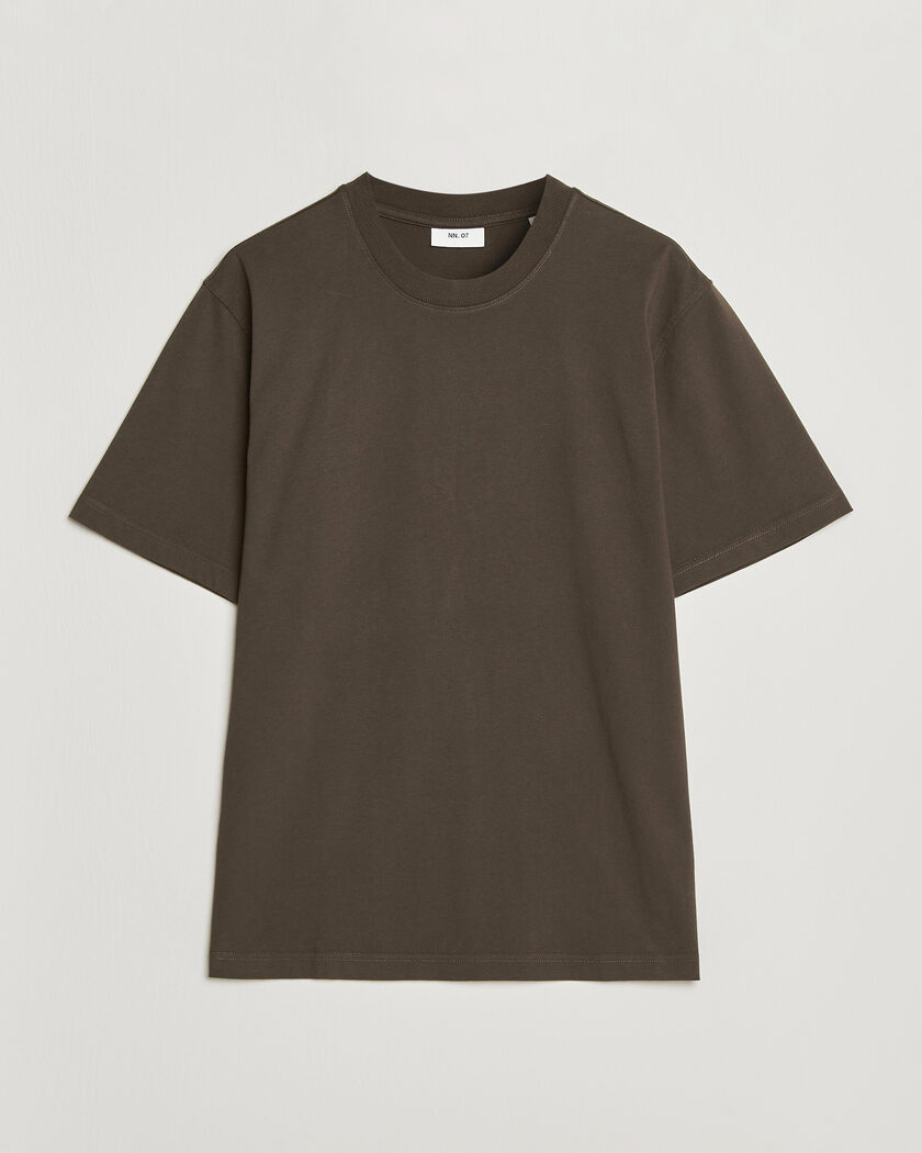 NN07 Adam Crew Neck T-Shirt Earthwood – Brun