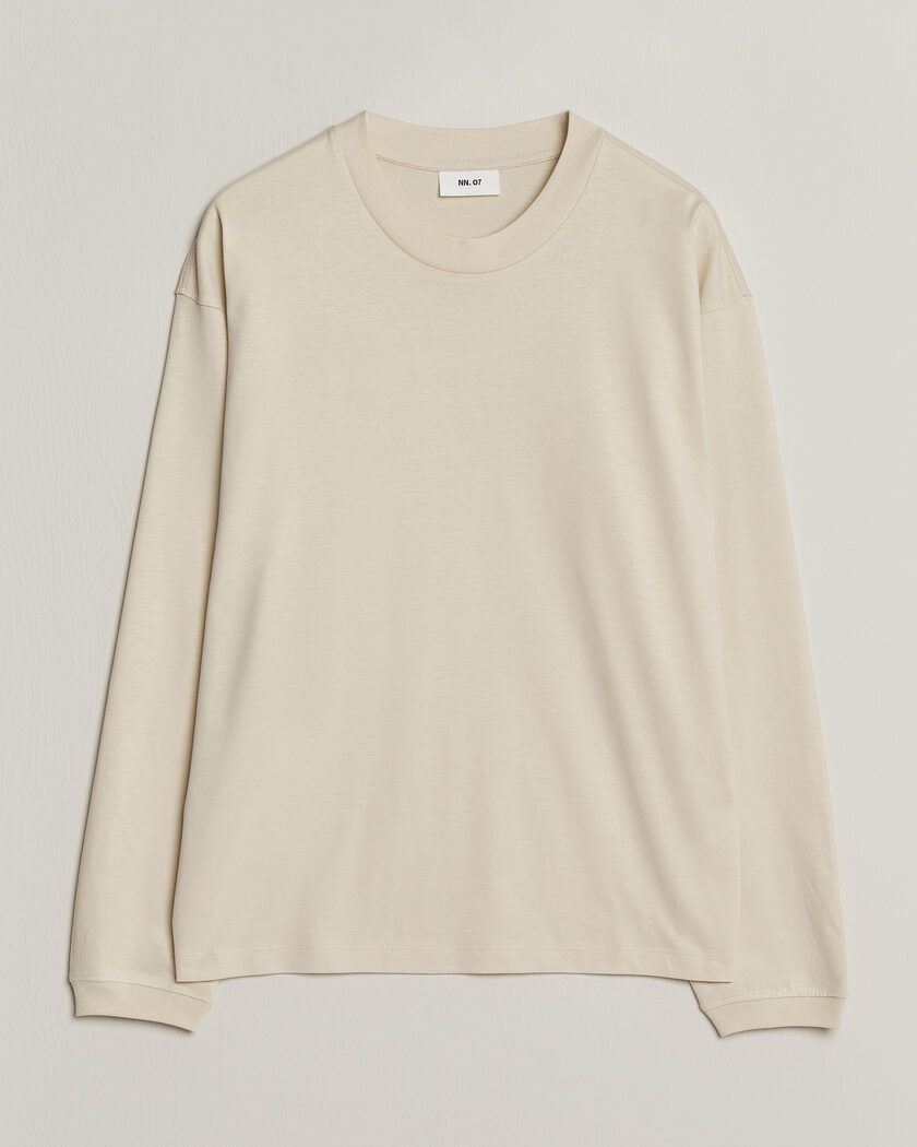 NN07 Lionel Suvin Cotton Long Sleeve T-Shirt Ivory – Hvid