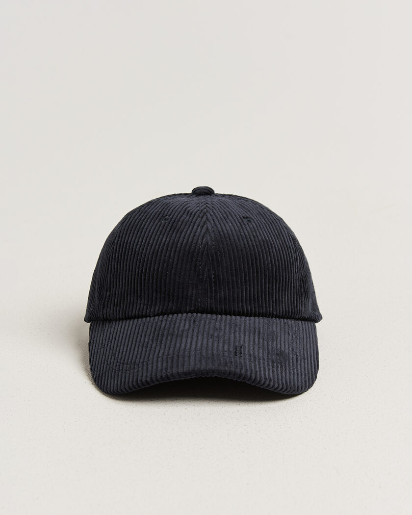 NN07 Corduroy Dad Cap Deep Navy – Blå