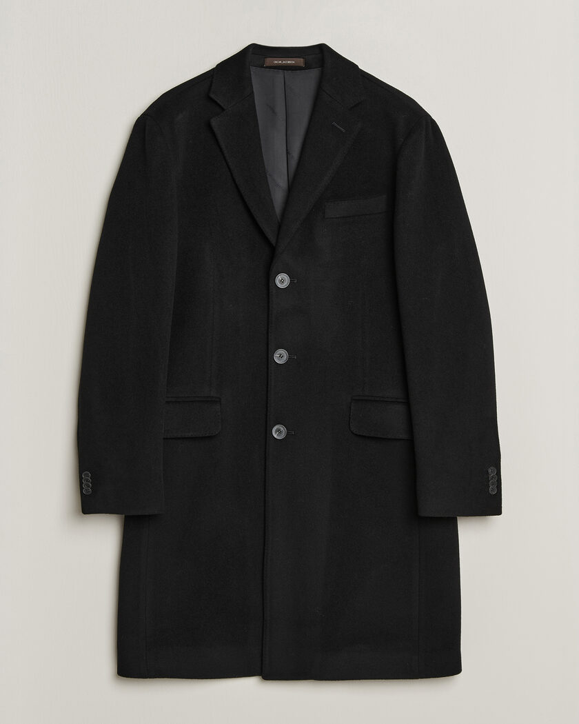 Oscar Jacobson Sergio Wool Coat Black – Sort