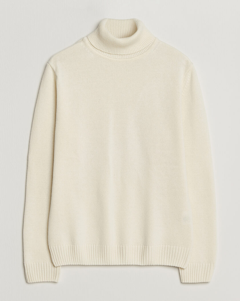 Stenströms Brushed Merino Rollneck Off White – Hvid