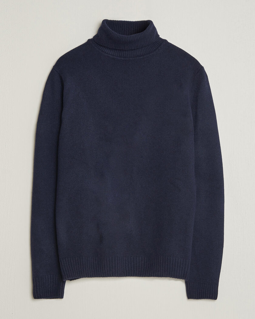 Stenströms Brushed Merino Rollneck Navy – Blå