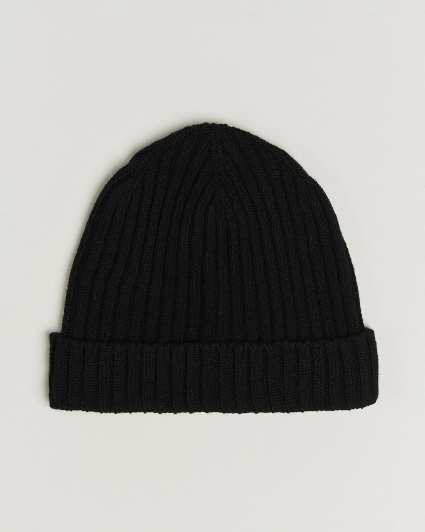 Stenströms Brushed Merino Beanie  Black – Sort