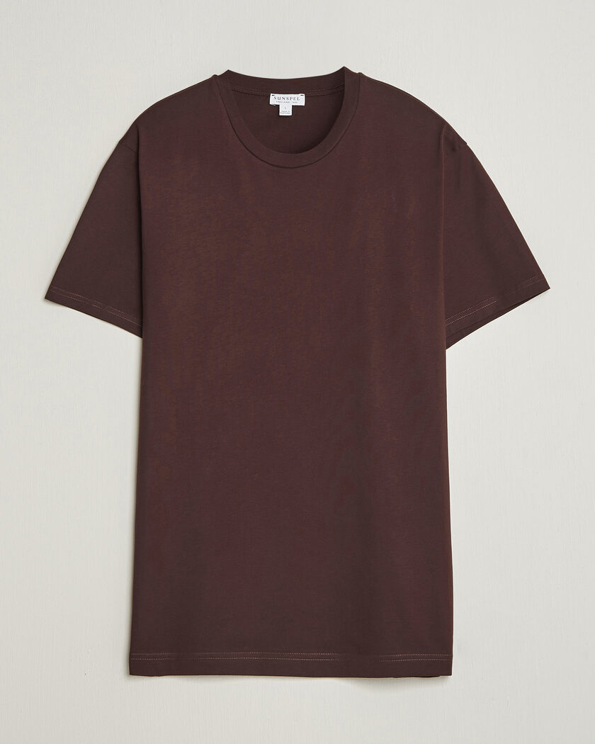  Sunspel Riviera Midweight T-Shirt Dark Brown – Brun
