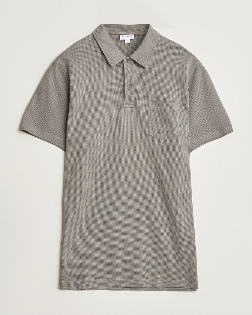 Sunspel Riviera Polo Shirt Smoke Grey – Grå