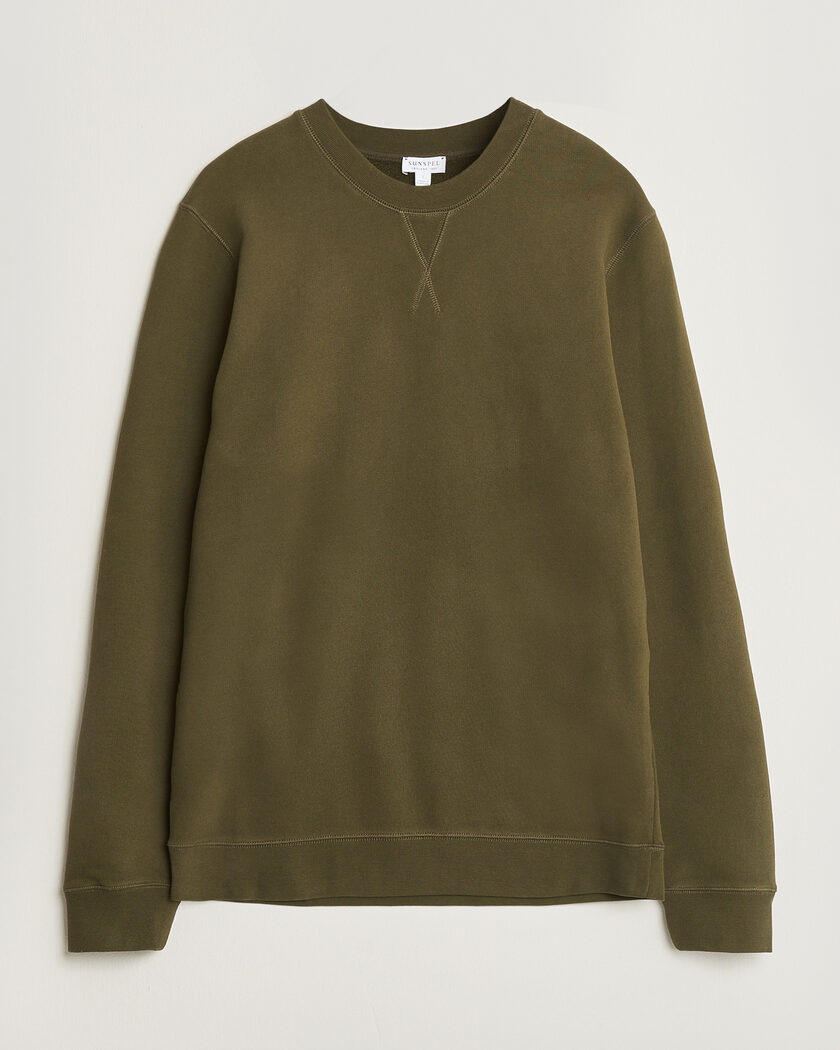 Sunspel Loopback Sweatshirt Loden Green – Grøn