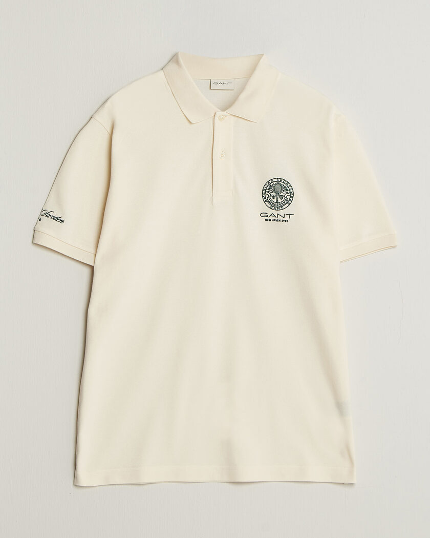 Gant Tournament Pique Cream – Hvid