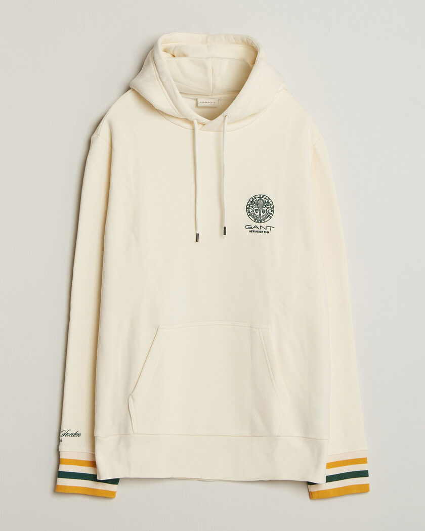 Gant Tournament Hoodie Cream – Hvid
