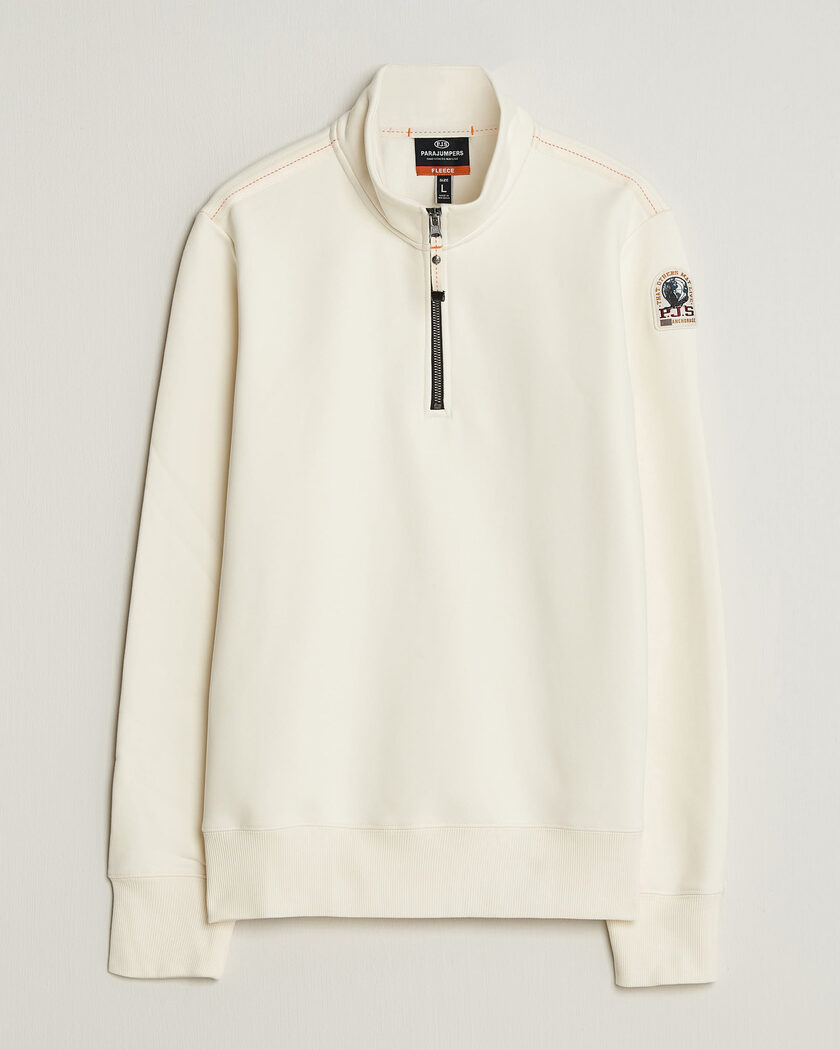 Parajumpers Broad Peak Super Easy Half Zip Sweatshirt Warm Ivory – Hvid