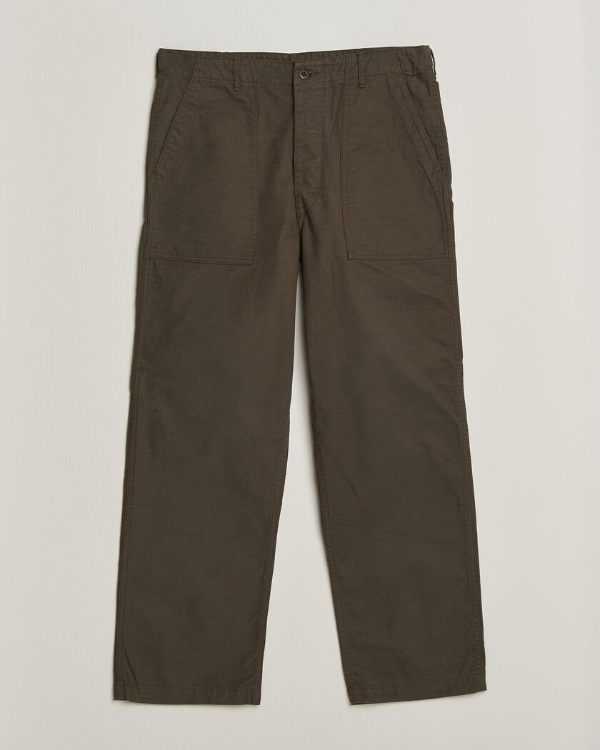 orSlow Regular Fit Original Sateen Fatigue Pants Coffee Brown – Brun