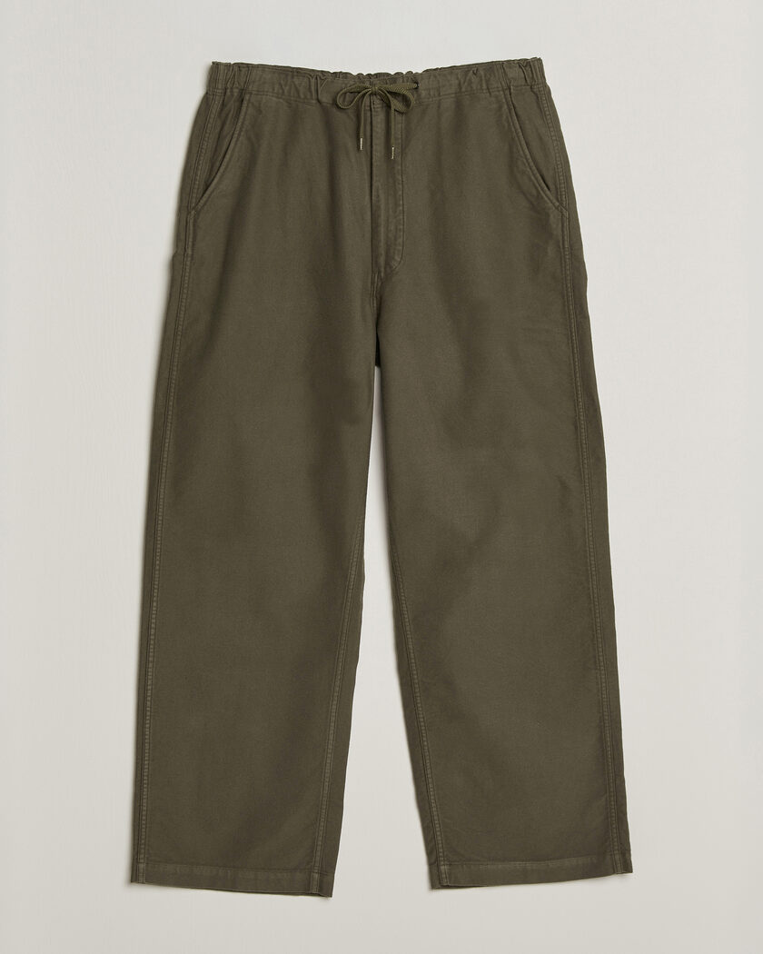 orSlow Wide Fit New Yorker Brushed Trousers Moss Gray – Grøn