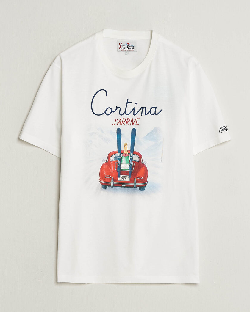  MC2 Saint Barth Printed Cotton T-Shirt Cortina – Hvid
