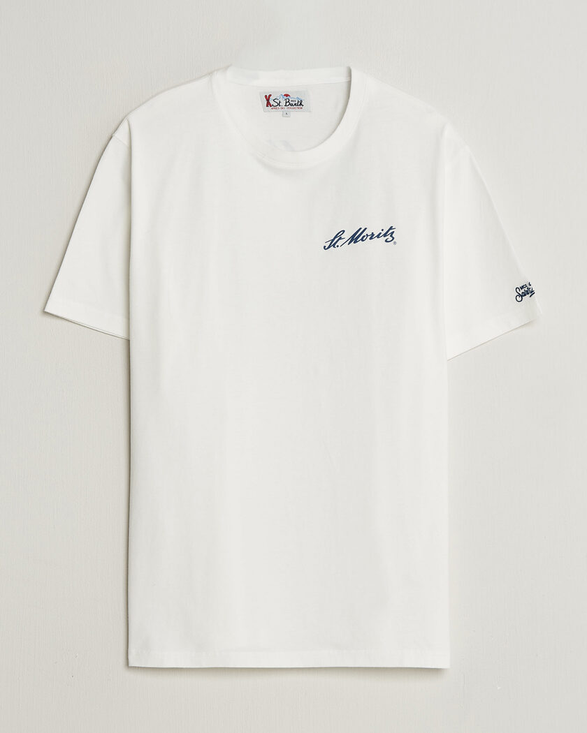 MC2 Saint Barth Back Printed Cotton T-Shirt St Moritz Racing – Hvid