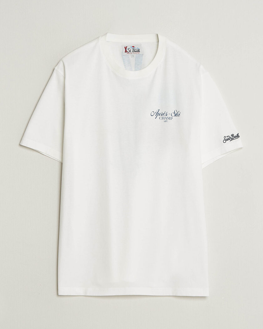 MC2 Saint Barth Back Printed Cotton T-Shirt Ski Post Race – Hvid