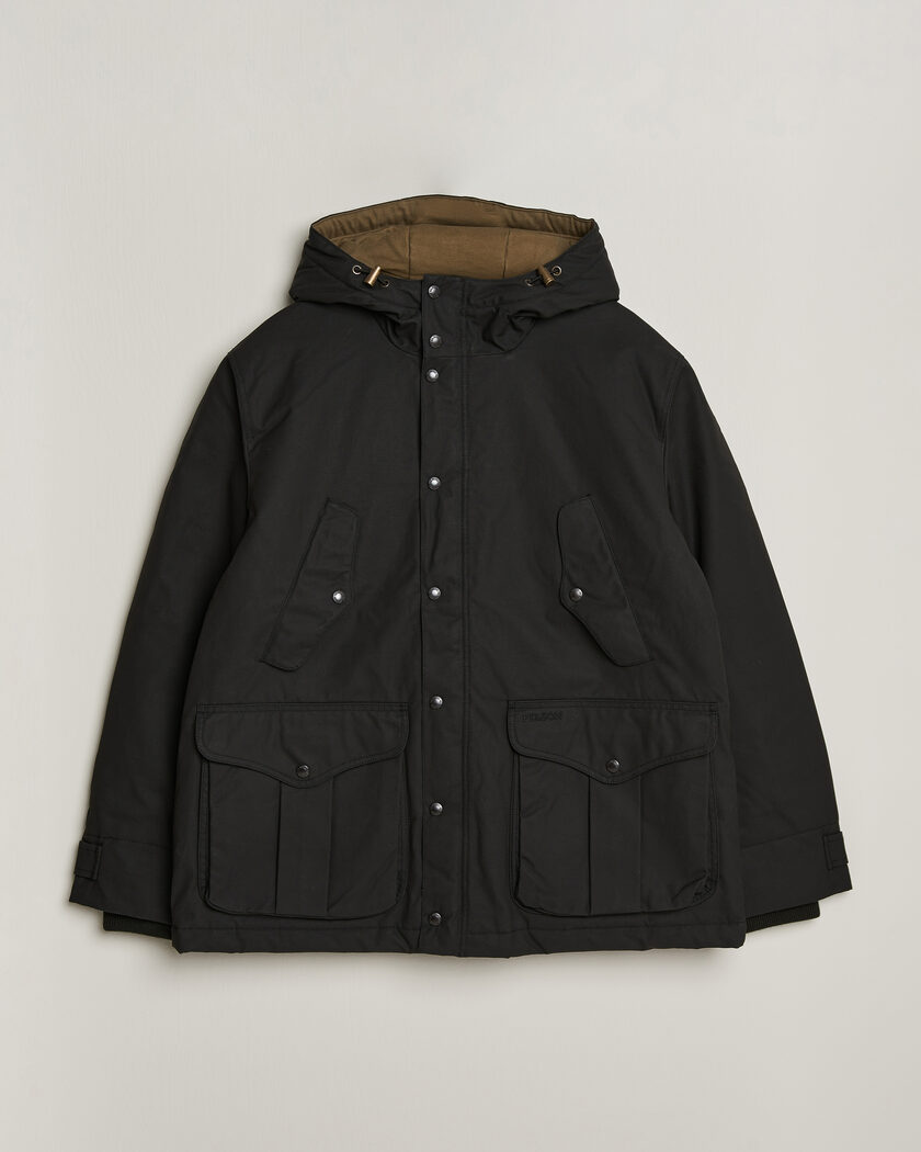 Filson Waxed Mountain Parka Black – Sort