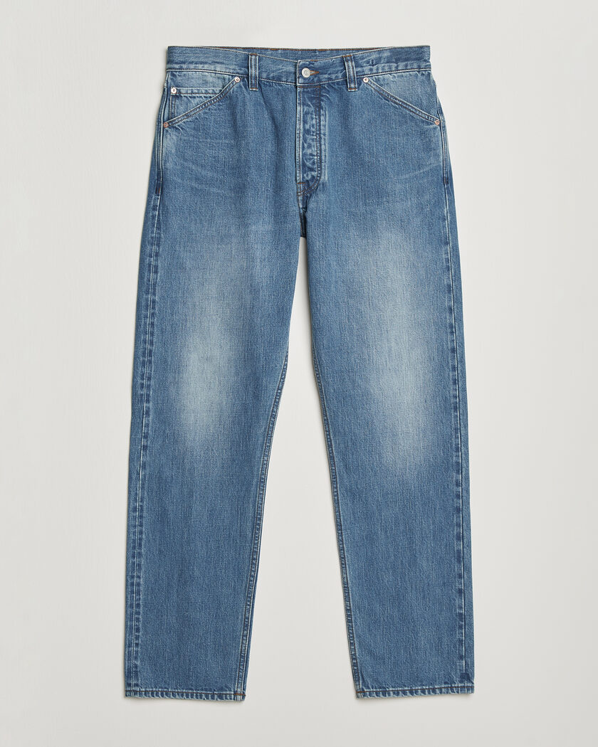 Drake's 5-Pocket Japanese Selvedge Denim Stone Wash – Blå