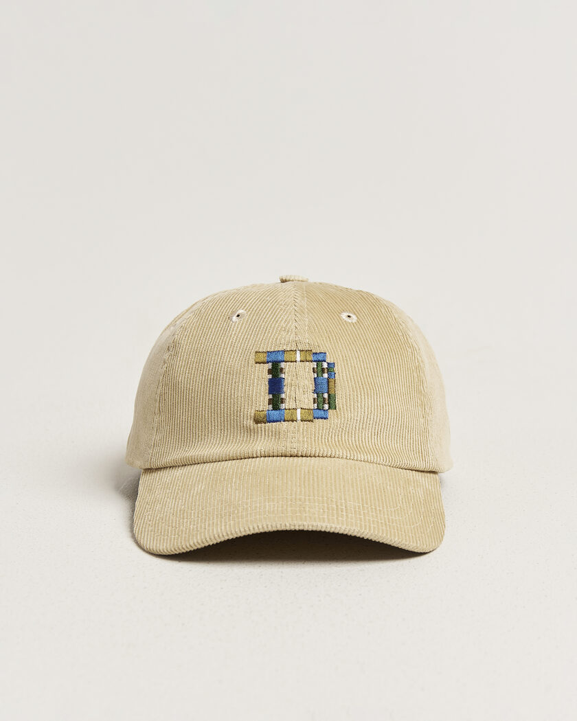 Drake's D 1977 Cord Baseball Cap Stone – Beige