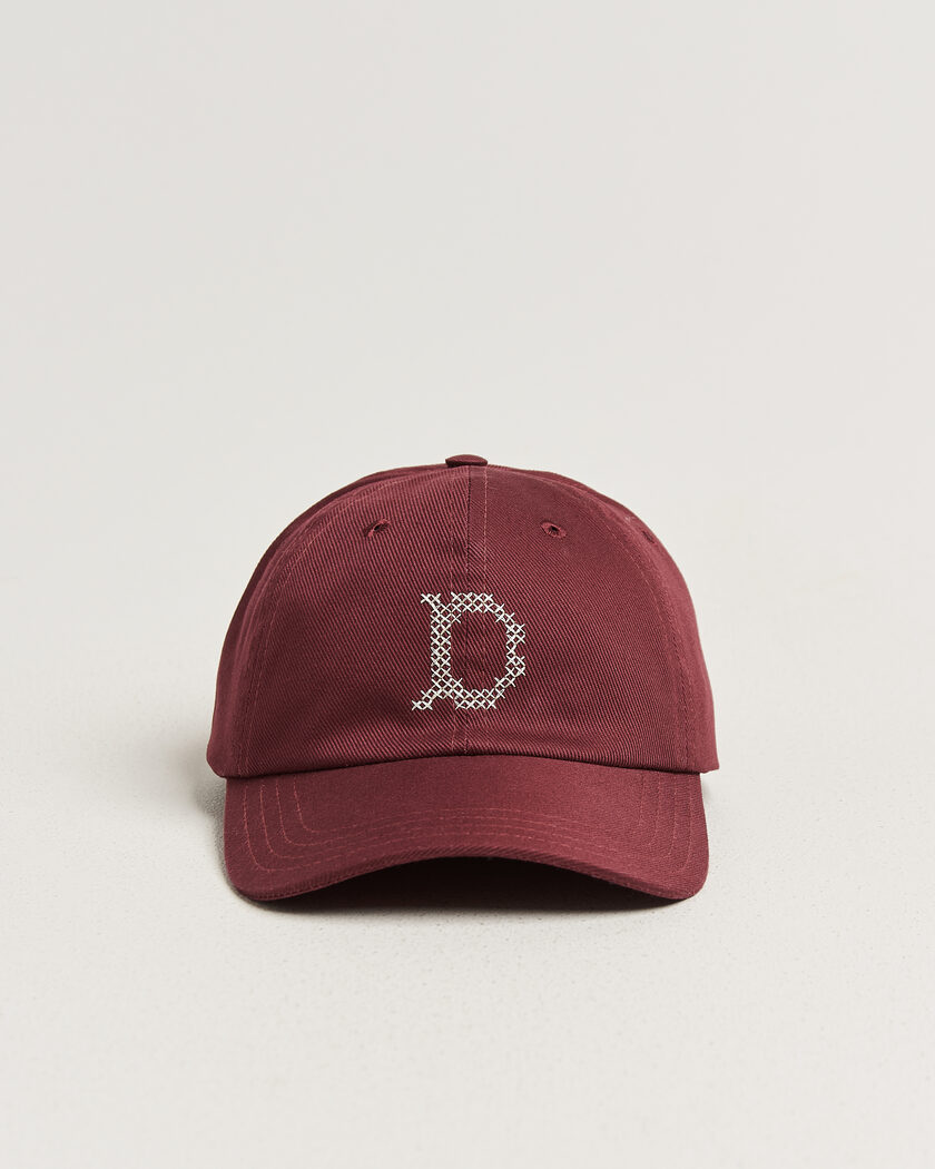 Drake's Cross Stitch D Twill Baseball Cap Burgundy – Rød